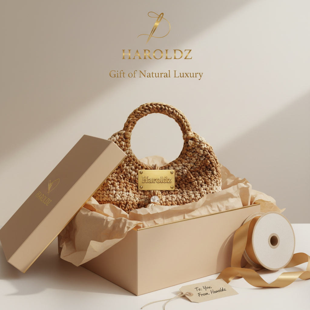 Haroldz Handcrafted Crochet Tassel Hobo - Caramel Sand Edition